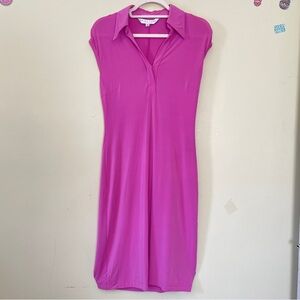 Trina Turk Pink Sleeveless Polo Collar Dress
